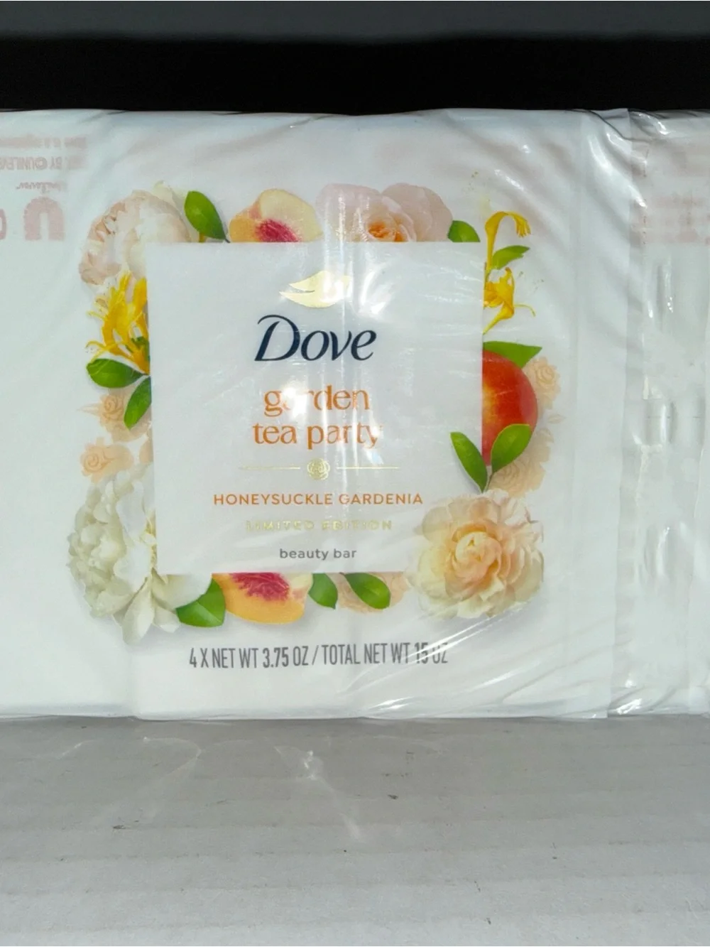 Dove Garden Tea Party Honeysuckle Gardenia Beauty Bars - White